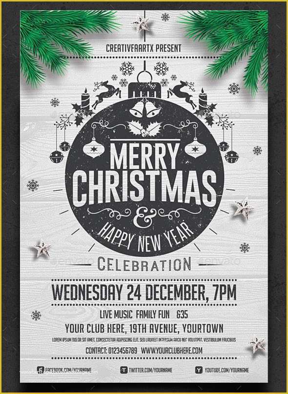 Company Christmas Party Flyer Template Free Of 24 Christmas Flyer Templates Download Documents In Psd