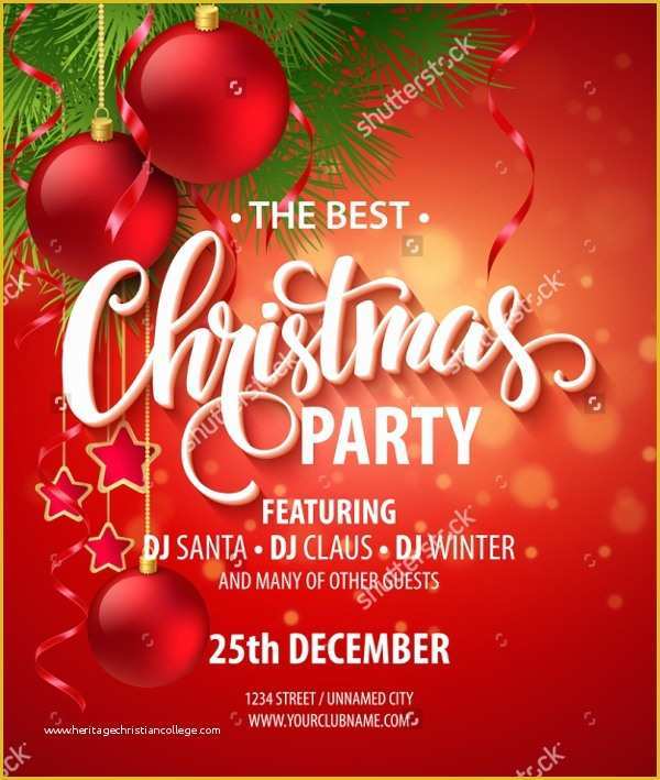 Company Christmas Party Flyer Template Free Of 32 Christmas Party Invitation Templates Psd Vector Ai