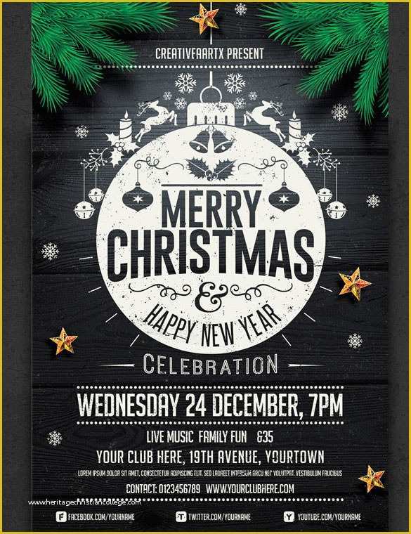 Company Christmas Party Flyer Template Free Of 57 Christmas Flyer Templates – Free Psd Ai Illustrator