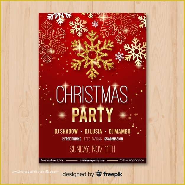Company Christmas Party Flyer Template Free Of Christmas Invitation Vectors S and Psd Files
