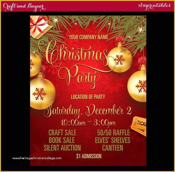 Company Christmas Party Flyer Template Free Of Christmas Party Flyer Pany Corporate Holiday