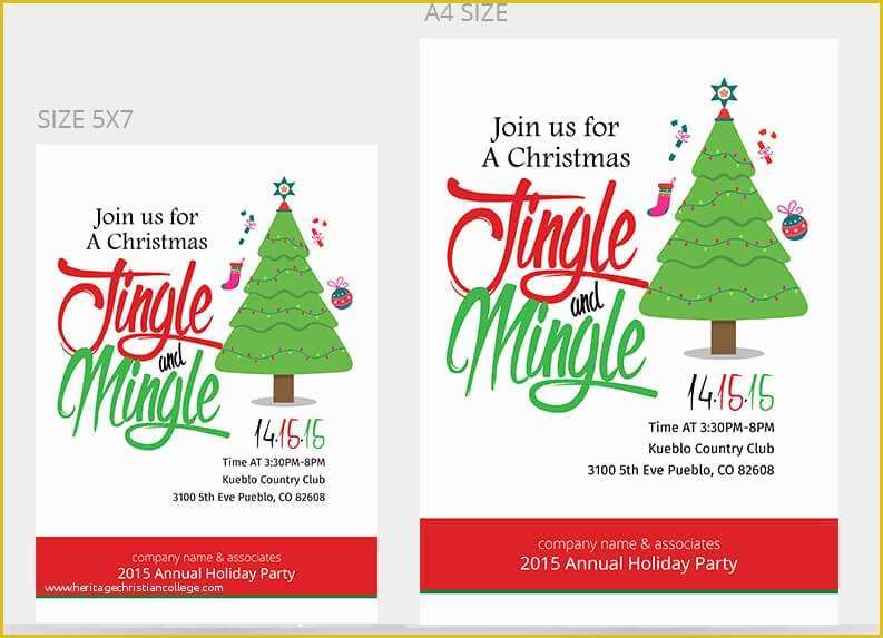 Company Christmas Party Flyer Template Free Of Christmas Party Flyer Templates & Psd Designs