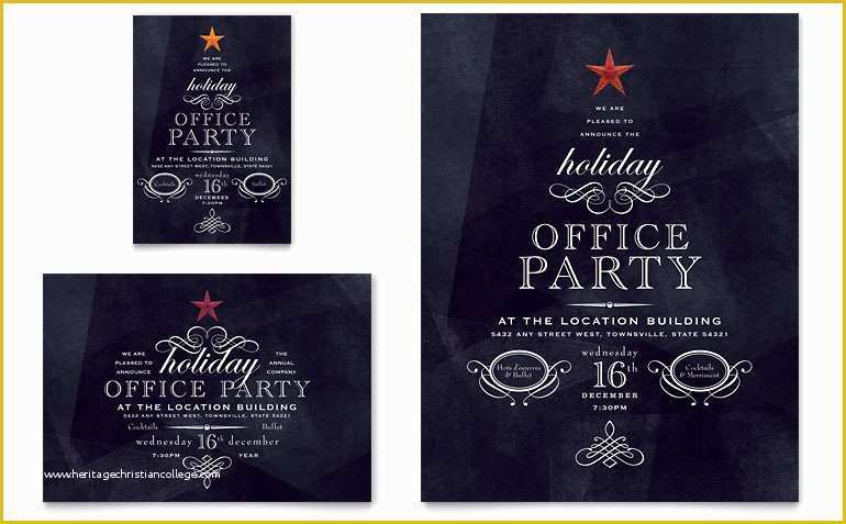 Company Christmas Party Flyer Template Free Of Fice Holiday Party Flyer & Ad Template Word & Publisher
