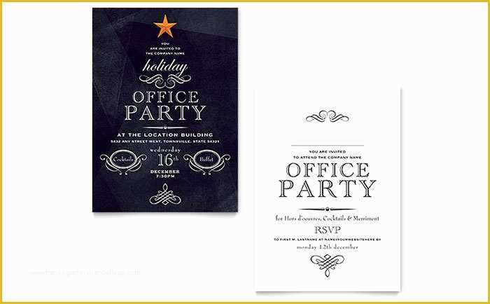 Company Christmas Party Flyer Template Free Of Fice Holiday Party Invitation Template Word & Publisher