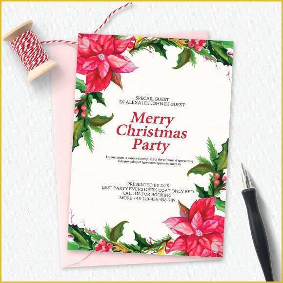 Company Christmas Party Flyer Template Free Of Merry Christmas Party Flyer Invitation Templates On