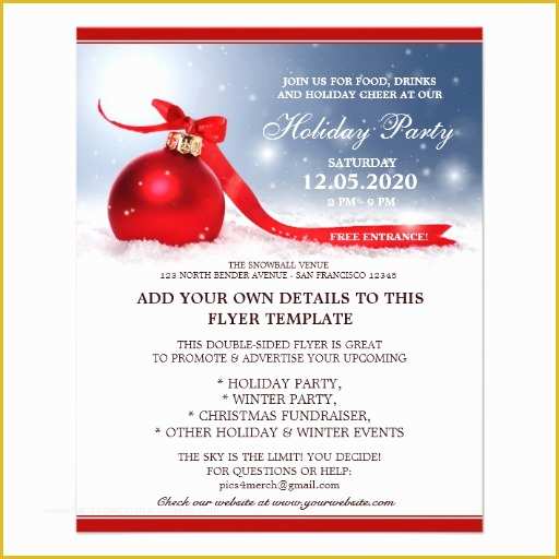 Company Christmas Party Flyer Template Free Of Pany Business Fice Christmas Party Flyers