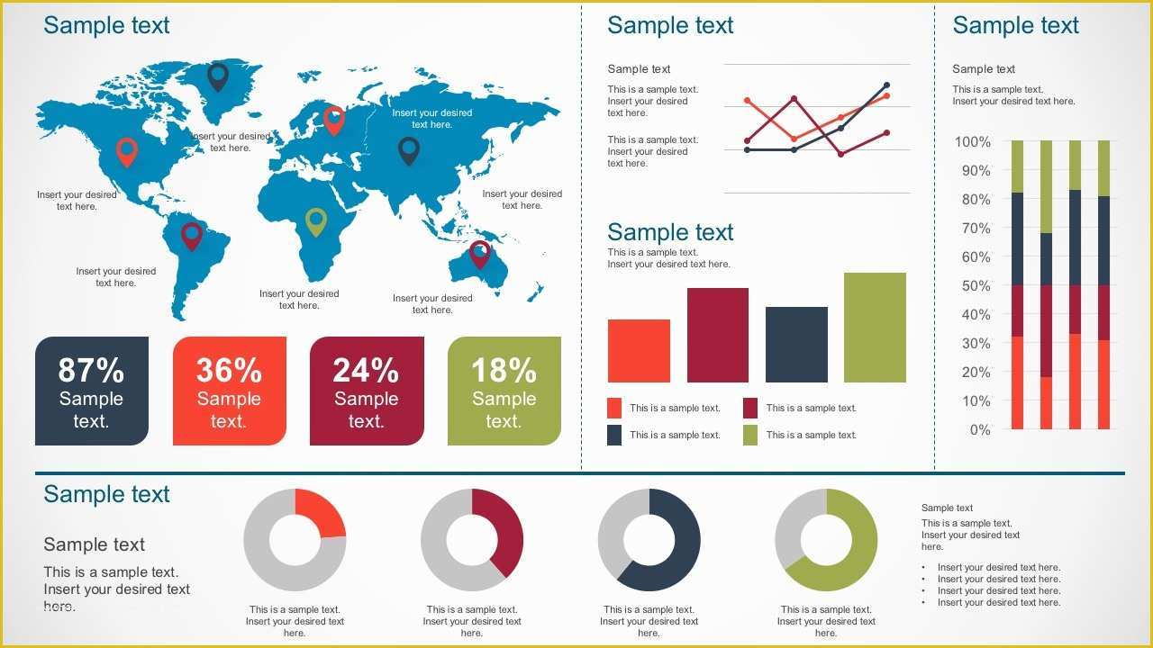 Company Dashboard Template Free Of Simple World Data Dashboard for Powerpoint Slidemodel