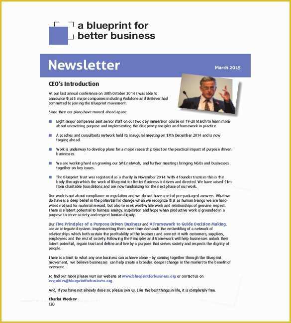 Company Newsletter Template Free Of 10 Business Newsletter Templates Free Sample Example