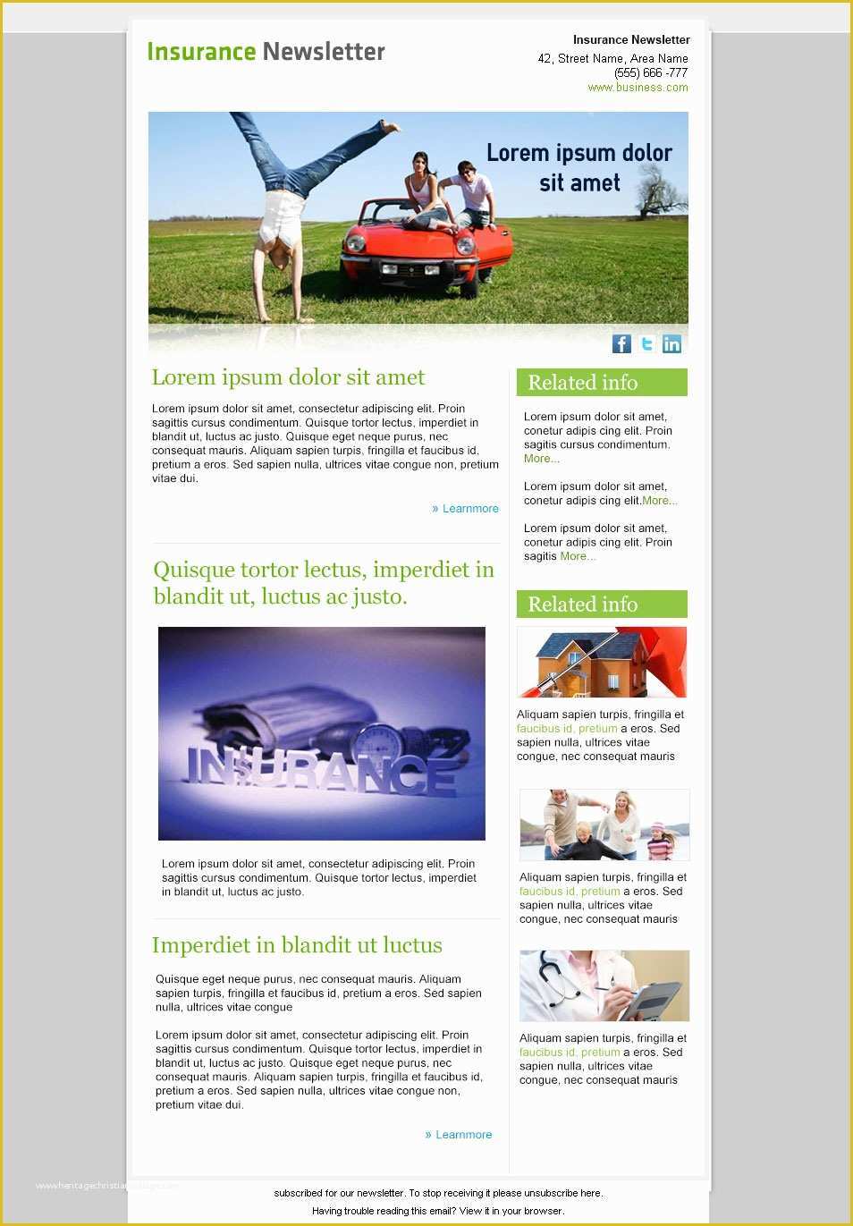 Company Newsletter Template Free Of Best Free Email Newsletter Design Templates Latest