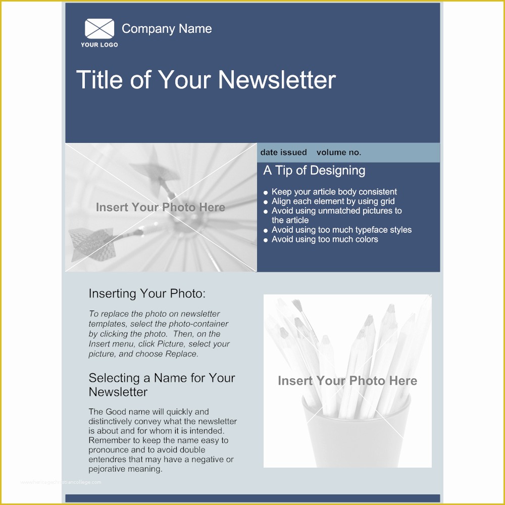 Company Newsletter Template Free Of Pany Newsletter Template