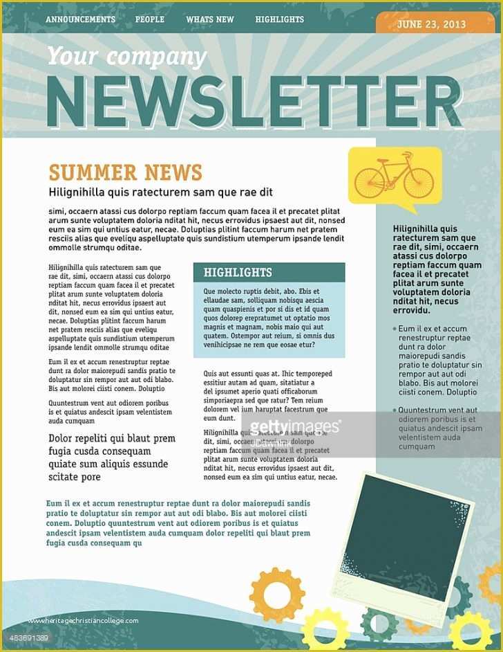 Company Newsletter Template Free Of Template Pany Newsletter