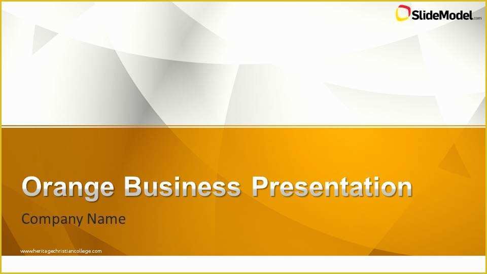 Company Profile Template Powerpoint Free Download Of orange Business Powerpoint Template Slidemodel