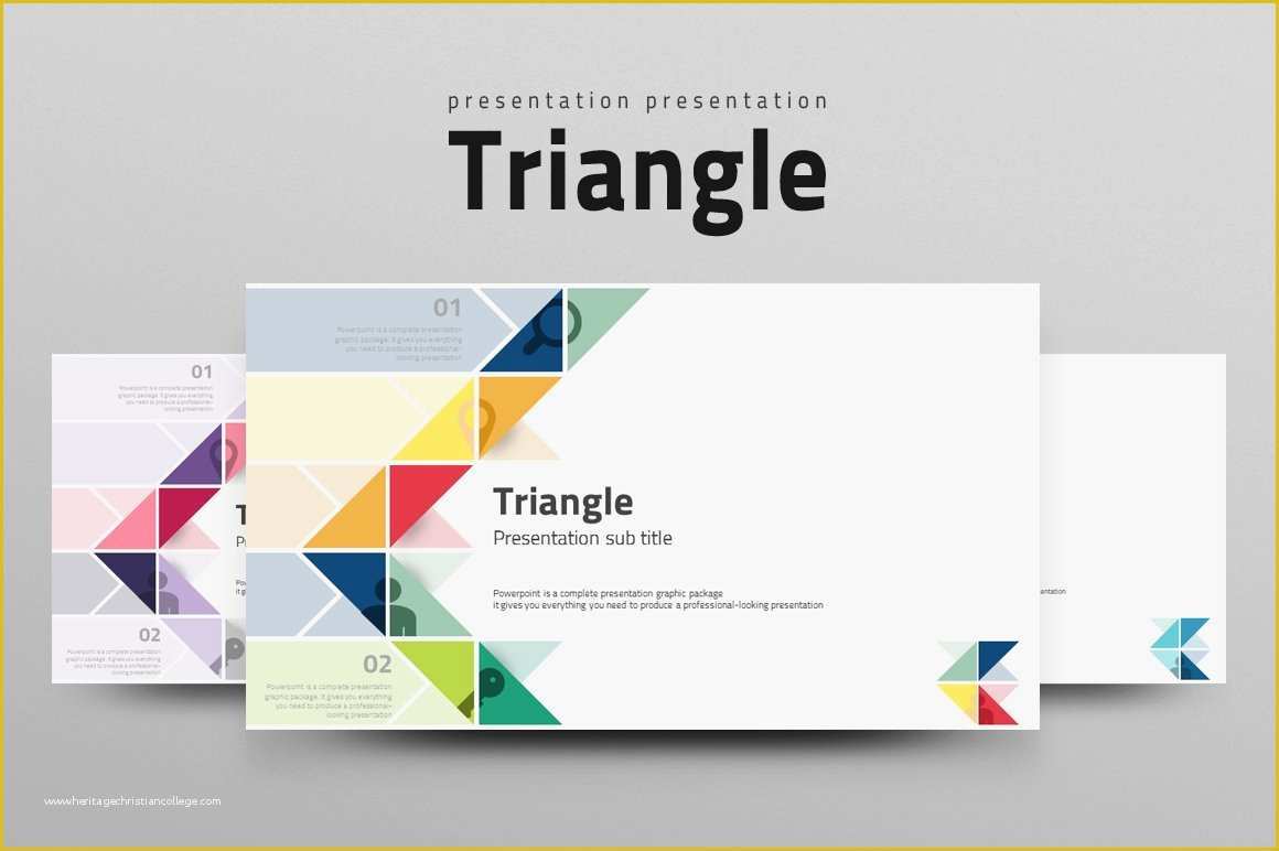 Company Profile Template Powerpoint Free Download Of Triangle Presentation Templates Creative Market