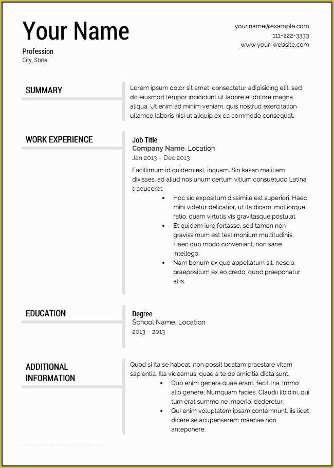 Completely Free Resume Template Download Of Absolutely Free Resume Template Download Resume Resume