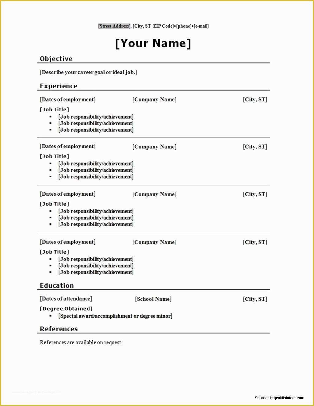 Completely Free Resume Template Download Of totally Free Resume Download Unique 23 Best ...