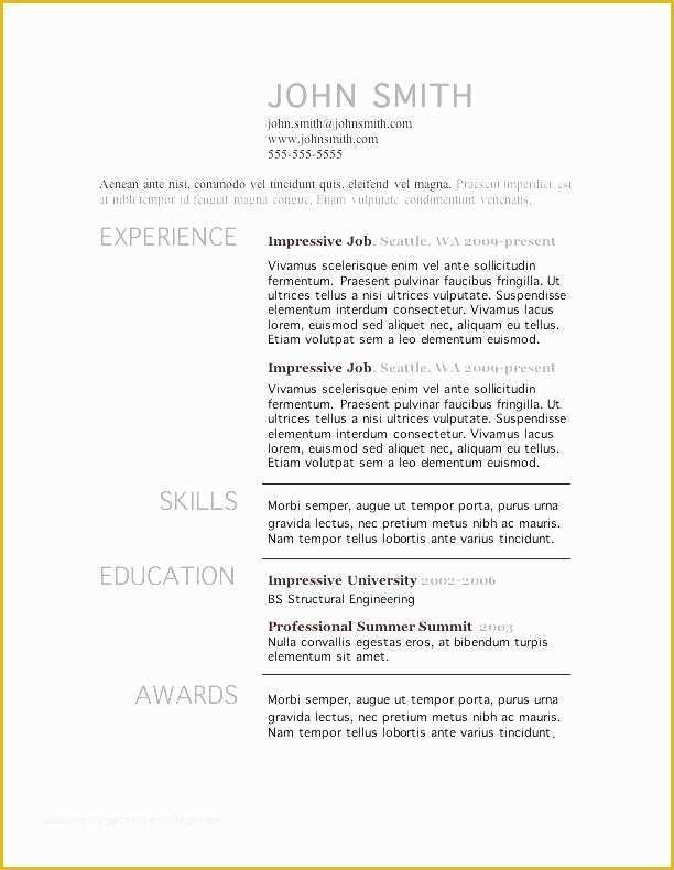 Completely Free Resume Templates Of Free Resume Template Download Unique Downloads Awesome