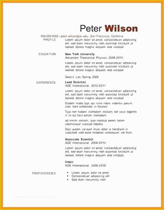 Completely Free Resume Templates Of Pletely Free Resume Builder – Mkmafo