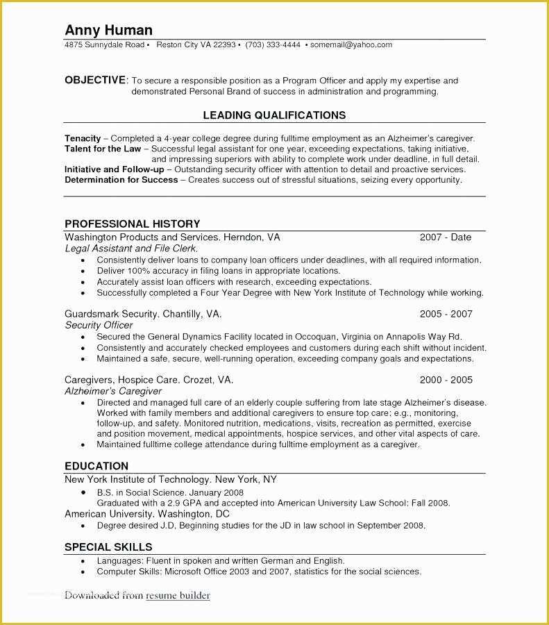 Completely Free Resume Templates Of Pletely Free Resume Builder