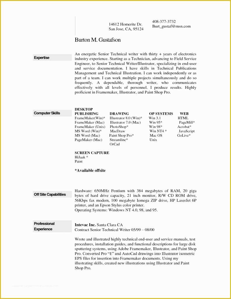 Completely Free Resume Templates Of Pletely Free Resume Templates – Cnaway