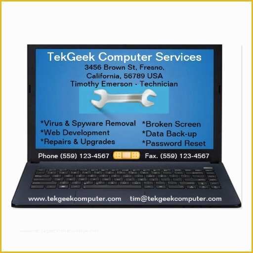 Computer Repair Business Card Templates Free Of Puter Business Card Templates Chubby Size