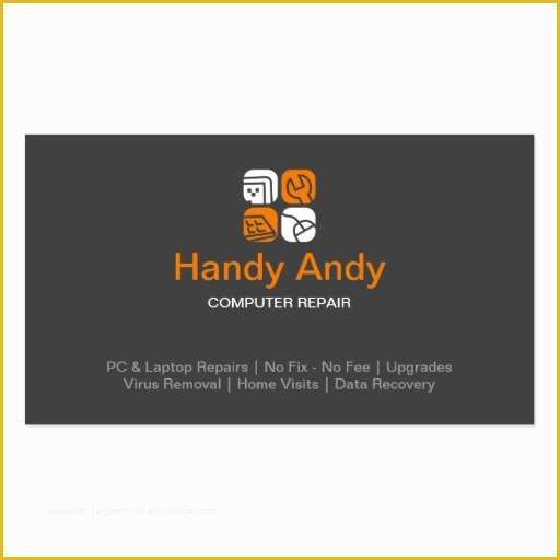 Computer Repair Business Card Templates Free Of Puter Repair Business Card