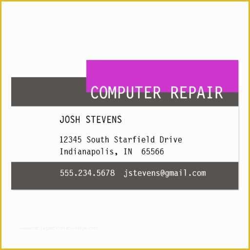 Computer Repair Business Card Templates Free Of Puter Repair Pack Standard Business Cards