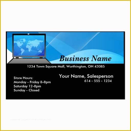 Computer Repair Business Card Templates Free Of World Laptop Puter Business Card