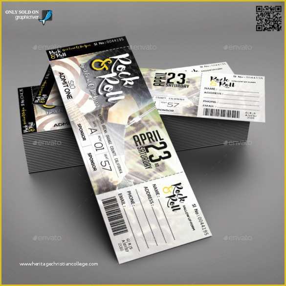 Concert Ticket Design Template Free Of 115 Ticket Templates Word Excel Pdf Psd Eps