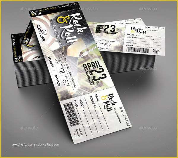 Concert Ticket Design Template Free Of 16 Concert Ticket Templates Psd Vector Eps