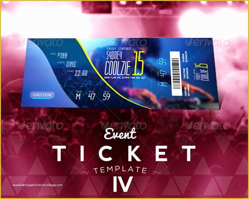 Concert Ticket Design Template Free Of 18 event Ticket Templates Psd Psdtemplatesblog