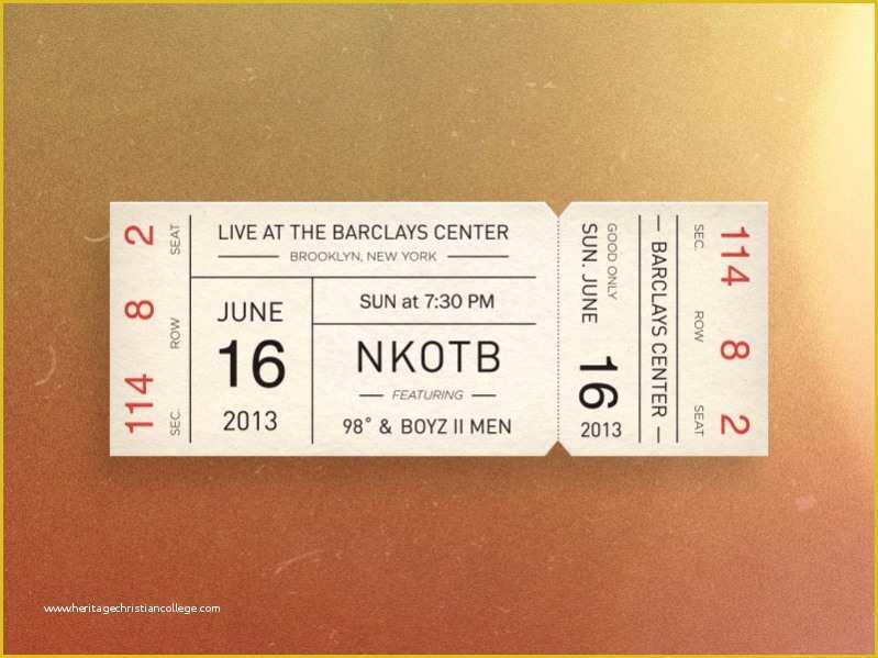 Concert Ticket Design Template Free Of 19 Free Concert Ticket Designs Psd Vector Eps Ai