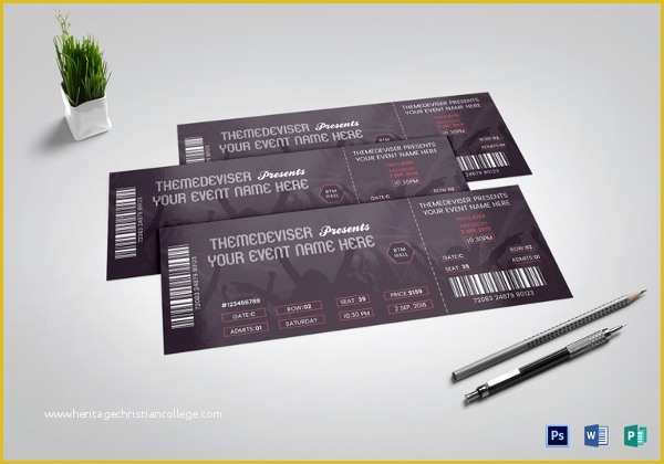 Concert Ticket Design Template Free Of 53 Printable Ticket Templates Psd Ai Word