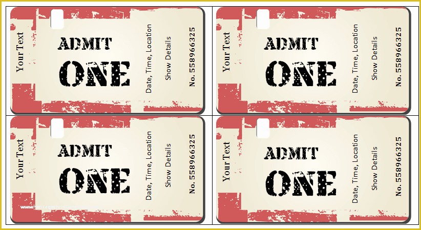 Concert Ticket Design Template Free Of 6 Ticket Templates for Word to Design Your Own Free Tickets