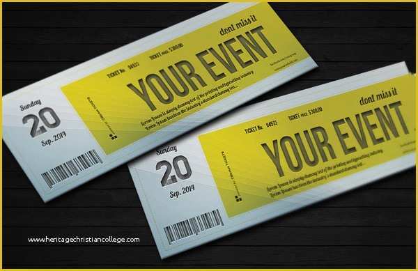 Concert Ticket Design Template Free Of 63 Ticket Invitation Templates Psd Vector Eps Ai