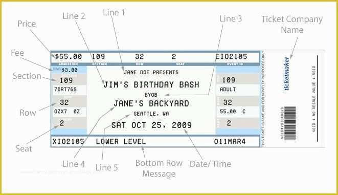 Concert Ticket Design Template Free Of Fake Concert Ticket Generator