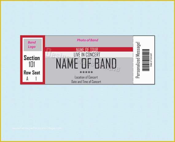 Concert Ticket Design Template Free Of Fake Concert Ticket Template to Pin On Pinterest
