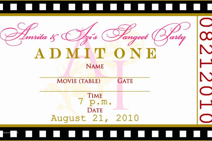 Concert Ticket Design Template Free Of Free Templates for Birthday Invitations