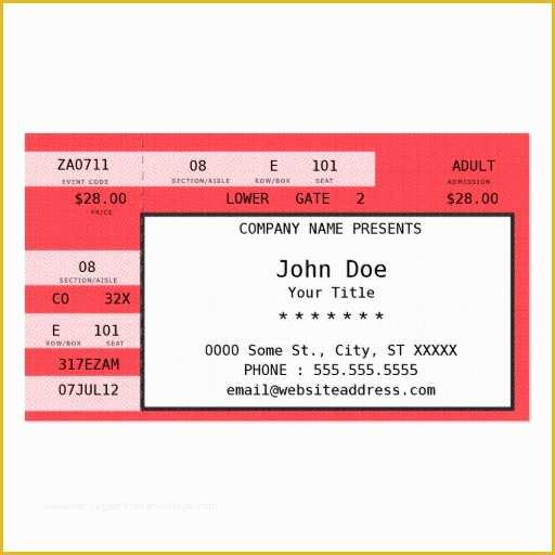 Concert Ticket Template Free Of 26 Cool Concert Ticket Template Examples for Your event