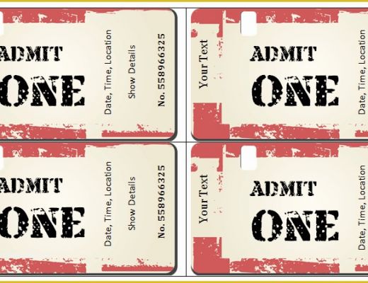 Concert Ticket Template Free Of 6 Ticket Templates for Word to Design Your Own Free Tickets