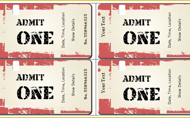 Concert Ticket Template Free Of 6 Ticket Templates for Word to Design Your Own Free Tickets