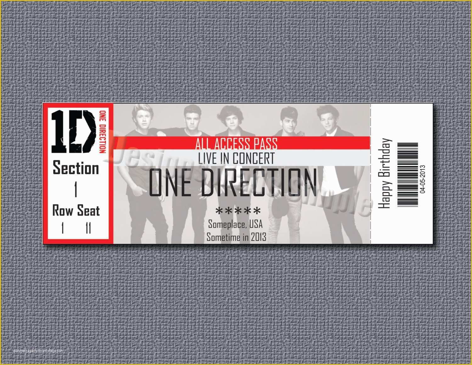 Concert Ticket Template Free Of Custom Concert Ticket Gift Certificate E by