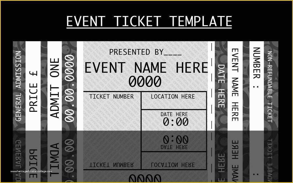 Concert Ticket Template Free Of event Ticket Template by for Certain