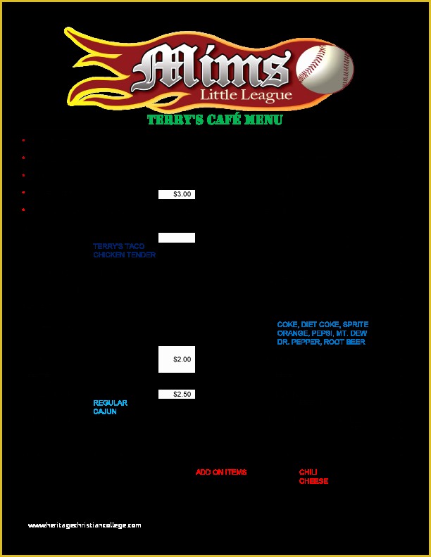 Concession Stand Menu Template Free Of 18 Of Concession Stand Price Sheet Template