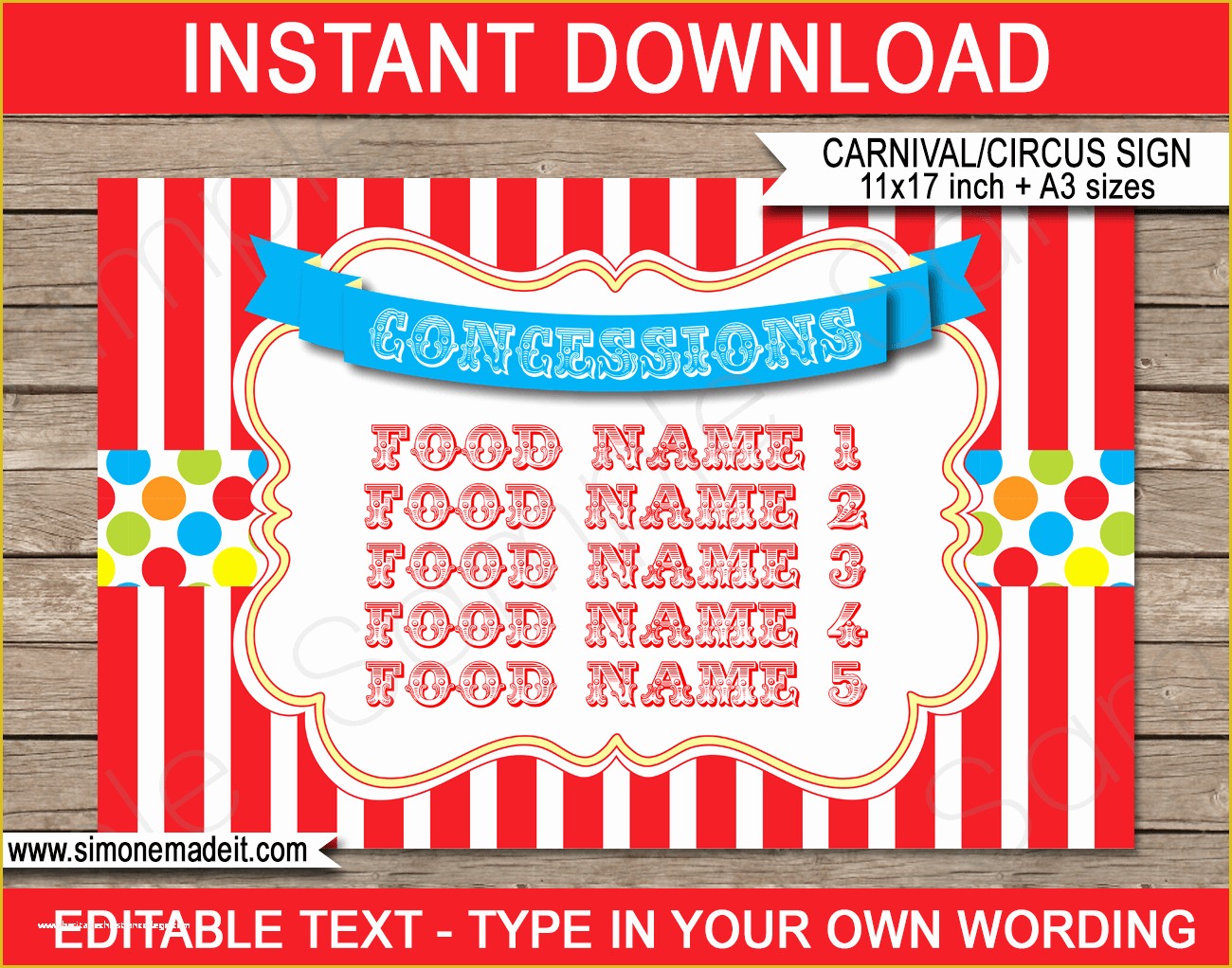 Free Concession Stand Printables Printable Templates