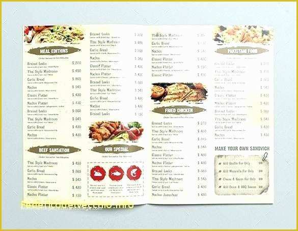 Concession Stand Menu Template Free Of Concession Menu Template