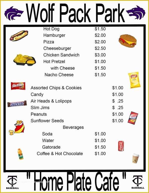 Concession Stand Menu Template Free Of Concession Stand Menu Template Heritagechristiancollege