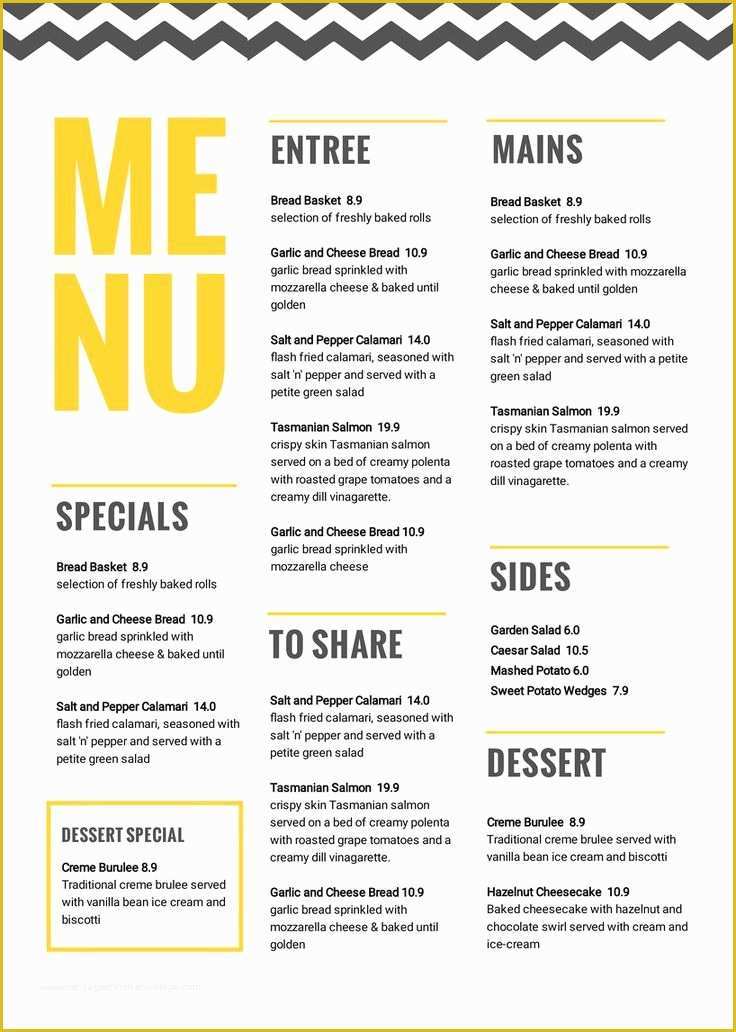 Concession Stand Menu Template Free Of Free Concession Stand Menu Template – Free Template Design
