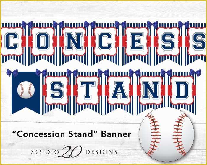 Concession Stand Menu Template Free Of Instant Download Baseball Baby Shower Banner Baseball