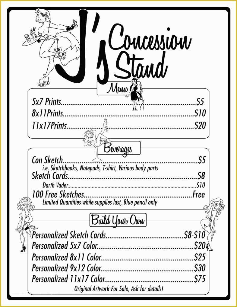 Concession Stand Menu Template Free Of J S Concession Stand by Lordsantiago On Deviantart