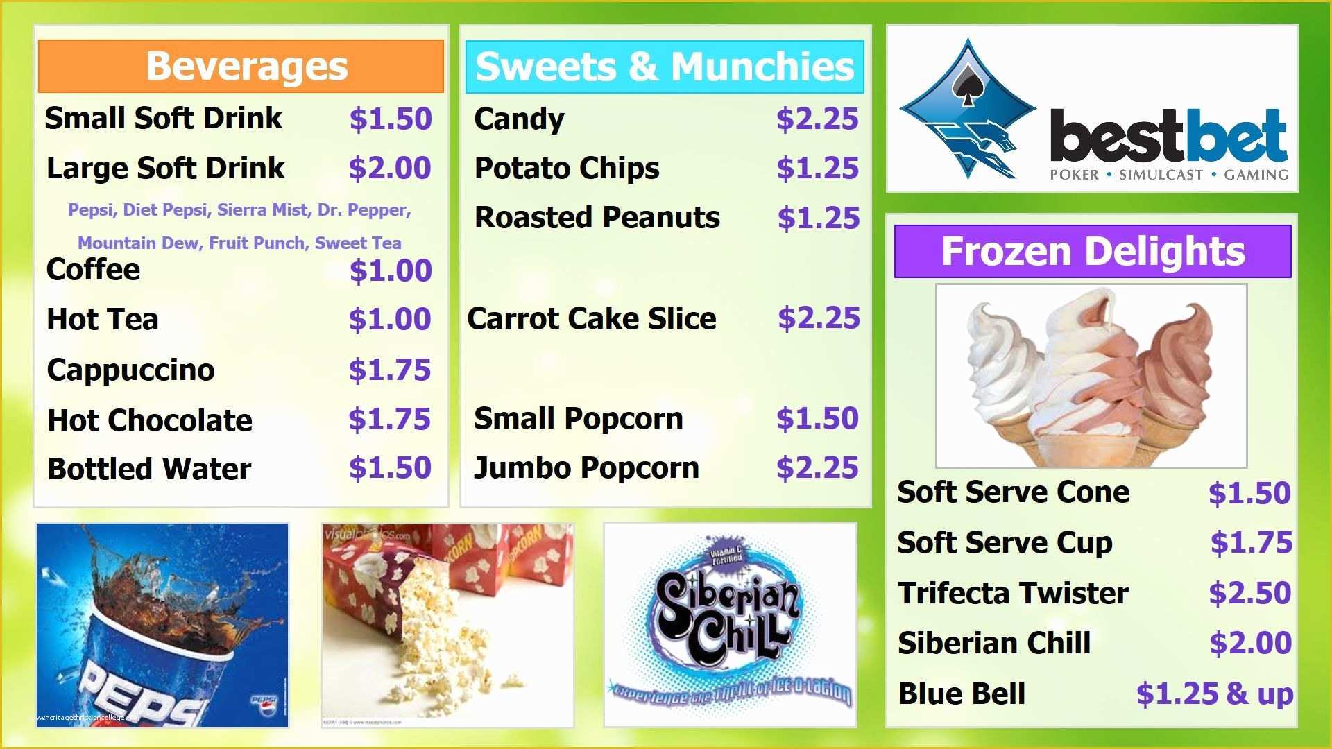 Concession Stand Menu Template Free Of Little League Concession Stand Menu Sign
